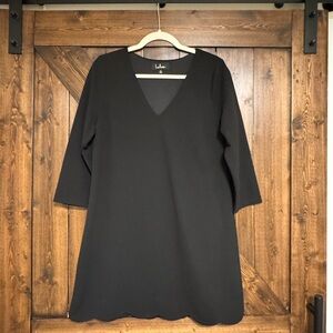 Lulus Black V-Neck Shift Dress – Size M